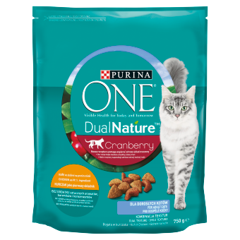 PURINA ONE DualNature Cranberry Adult Kattenvoer kip als eerste ingrediënt 750g