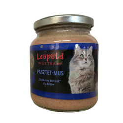 Leopold Paté Mousse "Delicate Kip" voor katten 300g +10% Gratis (Potje)