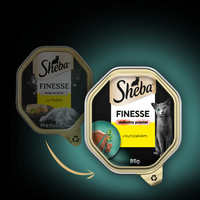 SHEBA Finesse tray 85 g - volledig natvoer voor volwassen katten, met kip, in paté