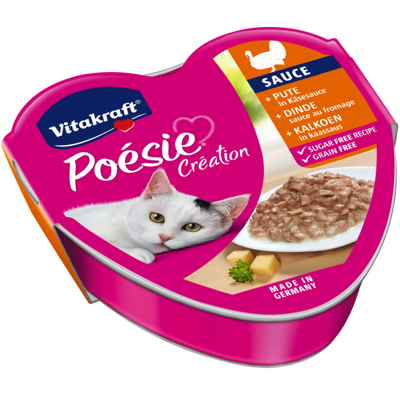 Vitakraft Poesie kattenvoer kalkoen met kaas 85g 