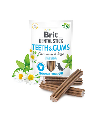 BRIT CARE Dental Stick Tanden & Tandvlees met Kamille & Salie 7 stuks (251g)