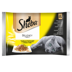 Sheba Sachet Delicacy In Jelly gevogeltesmaken 4x85g