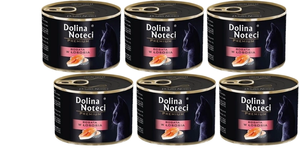 Dolina Noteci Premium voor katten rijk aan zalm 6x185g