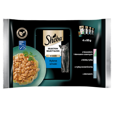 Sheba Sachet Selection In Sauce Vis Smaken 4x85g