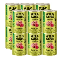 WILD FARM Premium Graanvrij Varkensvlees en Tonijn 12x400g - graanvrij kattenvoer