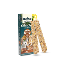 HERBEE cruncher voor knaagdieren en konijnen 115g walnoot met lijnzaad