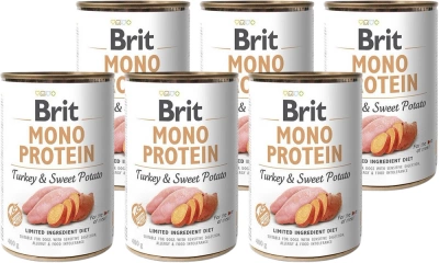 Brit Mono Eiwit met Kalkoen en Zoete Aardappelen 6x400g