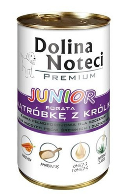 Dolina Noteci Premium Junior Rijk aan konijnenlever 6x400g
