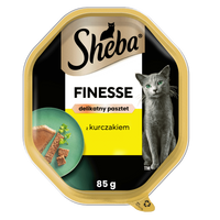 SHEBA Finesse tray 85 g - volledig natvoer voor volwassen katten, met kip, in paté