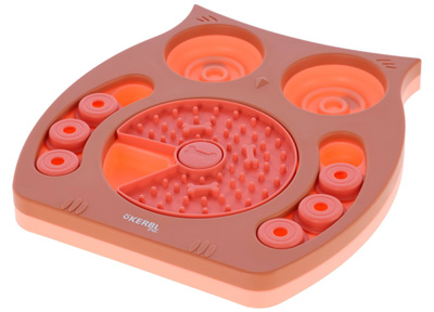 Kerbl educatief hondenspeeltje, uil, roze/bruin, 30 x 28 cm