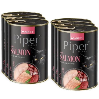 DOLINA NOTECI Piper voor katten met zalm 6x400g