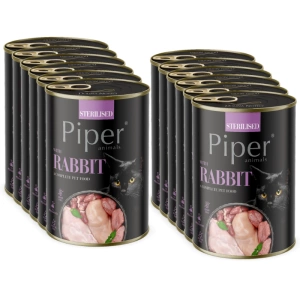 DOLINA NOTECI Piper voor gesteriliseerde katten met konijn 12x400g