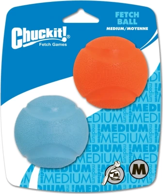 Chuckit FETCH BALL voor hond M 6cm 2 st