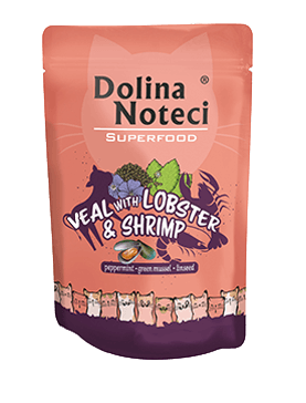 Dolina Noteci Superfood Kalfsvlees met Kreeft en Garnalen 10x85g