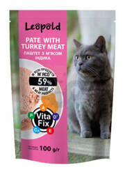 Leopold vleespastei met kalkoen voor katten 100g