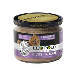 Leopold vleesvoeding met kip en wortels voor honden 300g (pot)