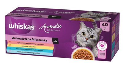WHISKAS Adult zakjes Aromatic Mix 40 x 85 g + VERRASSING VOOR DE KAT