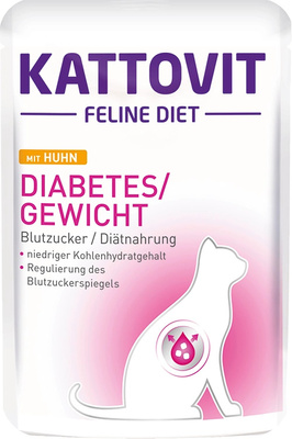 Kattovit Diabetes/eten kip 85g 