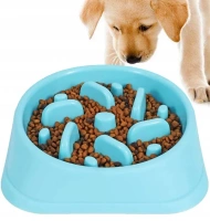 NUXIE® vertragende voerbak voor hond kat groot 20cm (willekeurige kleur)