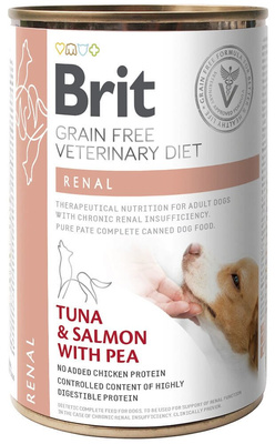 Brit Grain Free Veterinary Diet Renal Tonijn, Zalm & Erwten 400g