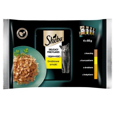 Sheba Sachet Delicacy In Jelly gevogeltesmaken 4x85g