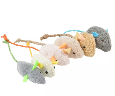 NUXIE Kattenknuffel pluche muis 5,5cm