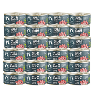 WILD FARM Mousse Lam 24x80g - graanvrije mousse voor katten