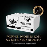 SHEBA Selection Select Slices Gevogelte Smaakzakjes 120x85 g - nat volledig voer voor volwassen katten, in saus