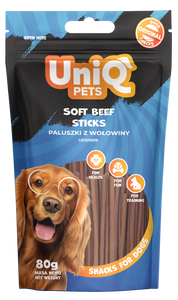 UNIQ PETS hondensnacks 80g rundvlees sticks