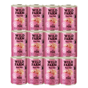 WILD FARM Pate Pork 12x400g - glutenvrij kattenvoer