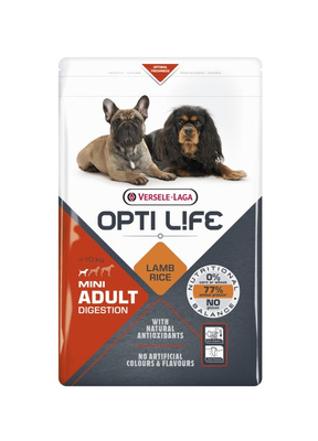 Versele-Laga Opti Life Adult Digestion Mini met Lam en Rijst 2,5kg