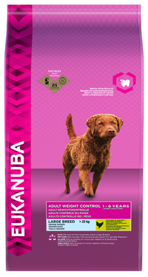 Eukanuba Adult Large Breed Weight Control Chicken 15kg + GRATIS een verrassing voor je hond!