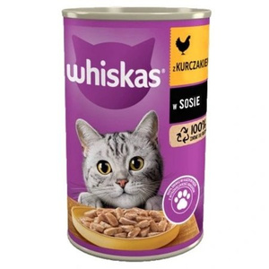 WHISKAS Natvoer 1+ met Kip in Saus 6x400g
