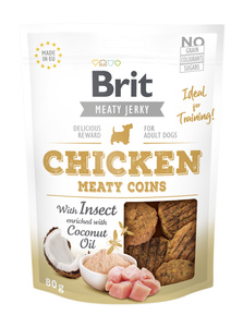 BRIT Jerky Snack Kip Meaty Coins met Insect 80g