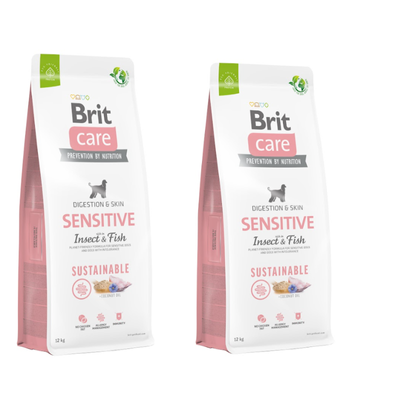 BRIT CARE Duurzaam Gevoelig Insecten & Vis 2x12kg