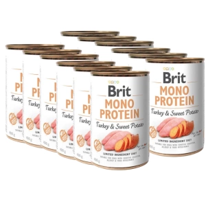 Brit Mono Eiwit met Kalkoen en Zoete Aardappelen 12x400g