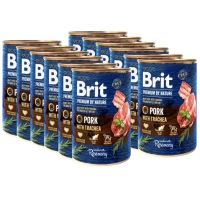 Brit Premium By Nature Varkensvlees met luchtpijp 12x400g