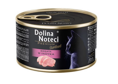 DOLINA NOTECI Premium Sterilised voor katten, rijk aan kalkoen 6x185 g