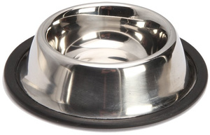 Metalen kom op antislip rubber 1.8l