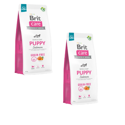 BRIT CARE Hond Graanvrij Puppy Zalm 2x12kg