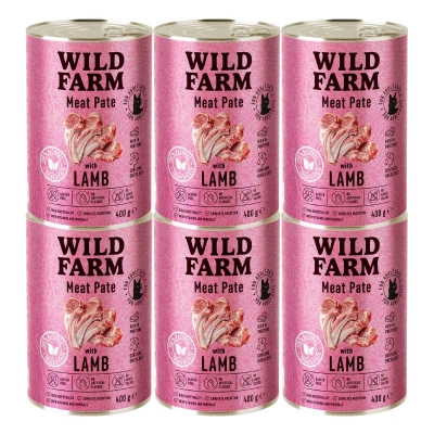 WILD FARM Pate Lam 6x400g - glutenvrij kattenvoer