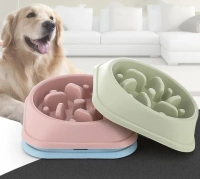 NUXIE® vertragende voerbak voor hond kat groot 20cm (willekeurige kleur)