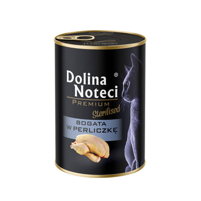 DOLINA NOTECI Premium voor gesteriliseerde katten rijk aan parelhoen 6x400g