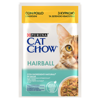 CAT CHOW Haarbal Kattenvoer met Kip en Groene Bonen in Saus 85g - 20 SIZEN + 6 GRATIS !!!