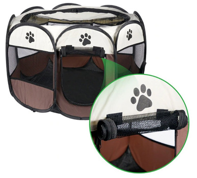 Opvouwbare hondenkrat kattenkrat - bruin 91x91x58cm