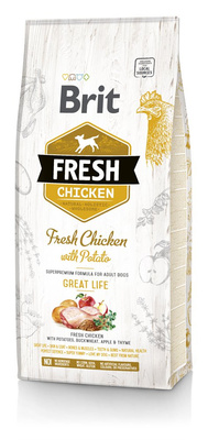 Brit Fresh Chicken & Potato Adult Great Life 12kg 