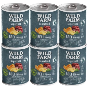 Wild Farm Superfood Rund 6x400g graanvrij hondenvoer