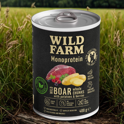 Wild Farm Monoprotein Wild Zwijn 400g hypoallergeen hondenvoer