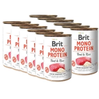 Brit Mono-Eiwit Rundvlees & Bruine Rijst 12x400g