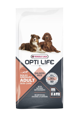Versele-Laga Opti Life Adult Skin Care Medium & Maxi met Zalm 12,5 kg